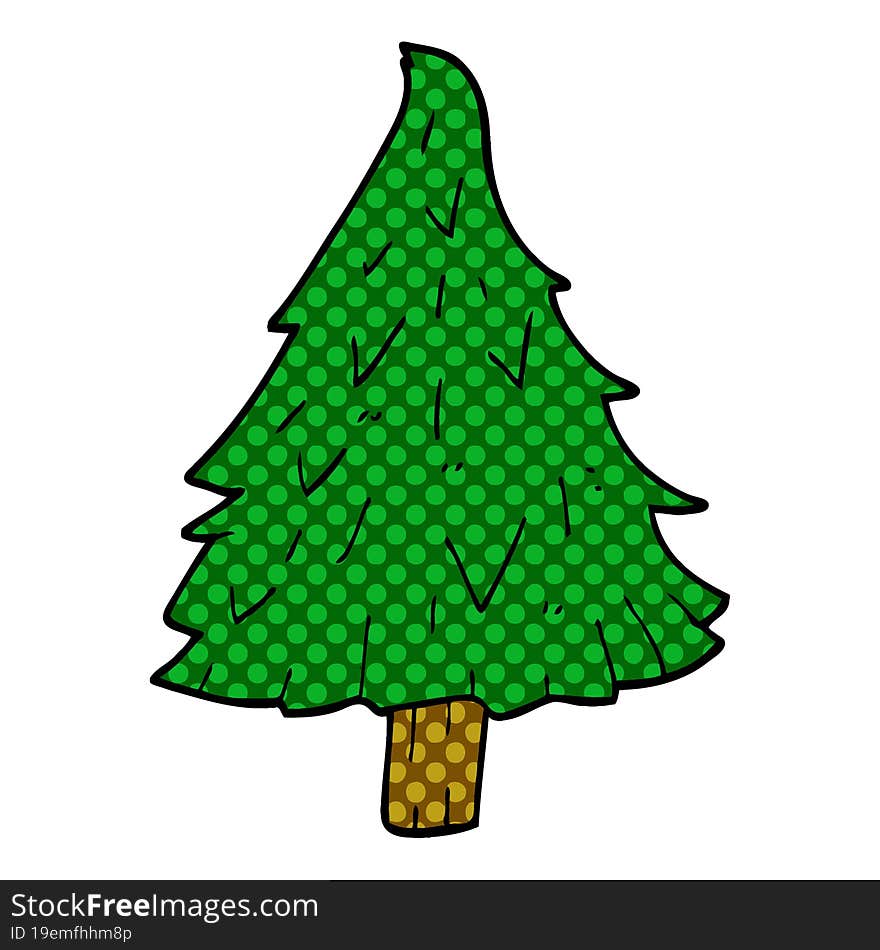 Cartoon Doodle Christmas Tree