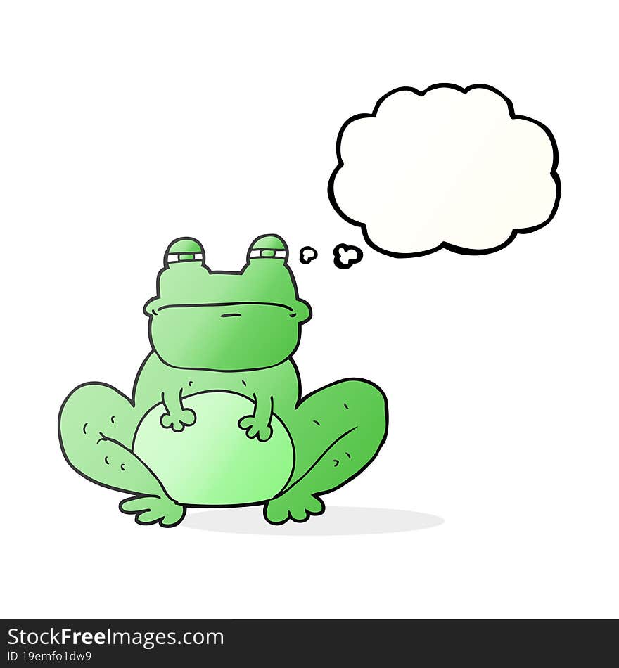 thought bubble cartoon frog