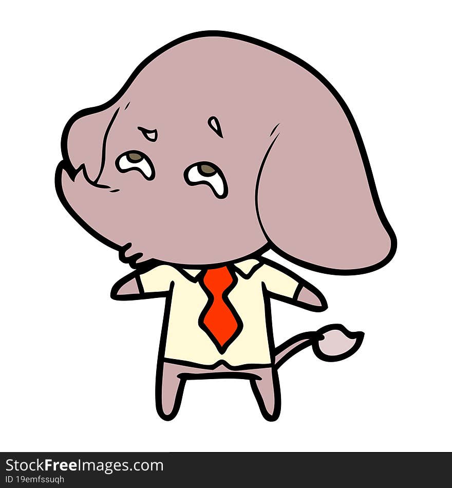 cartoon elephant boss remembering. cartoon elephant boss remembering