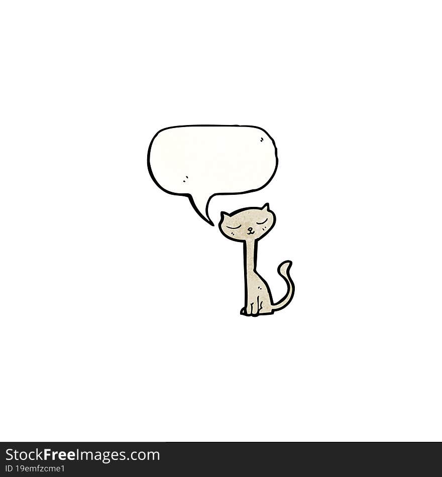 cute cartoon cat with speech bubble