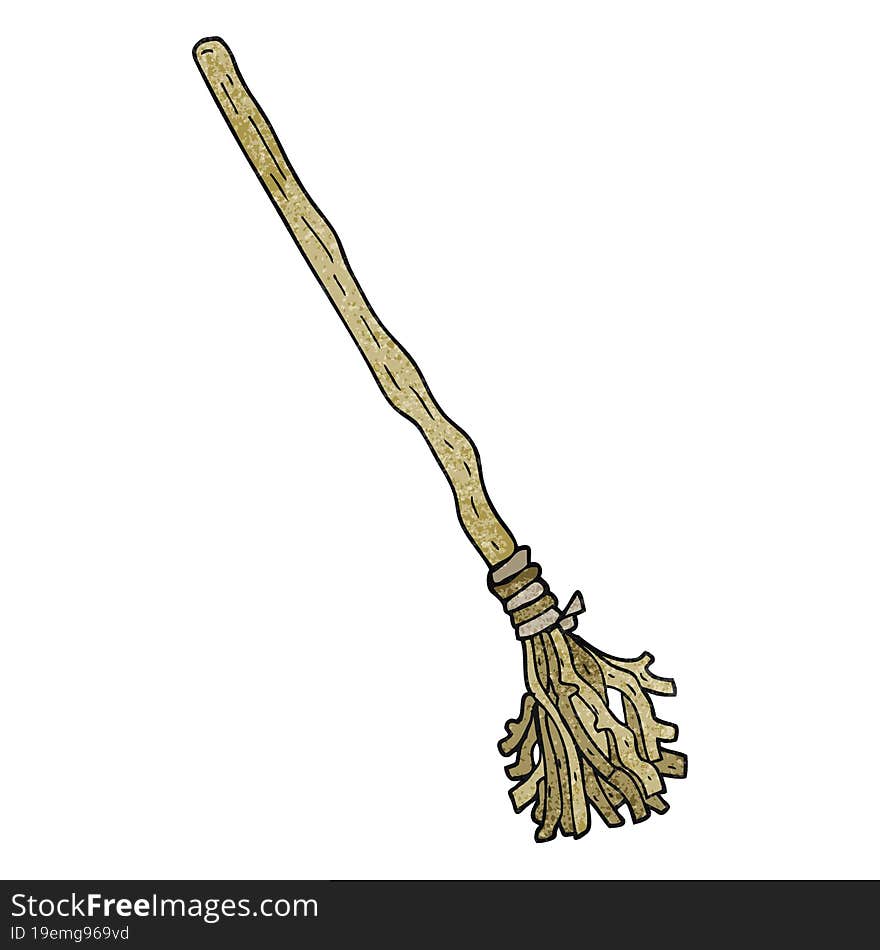 textured cartoon witch s broom