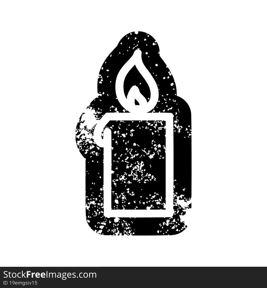 burning candle icon symbol