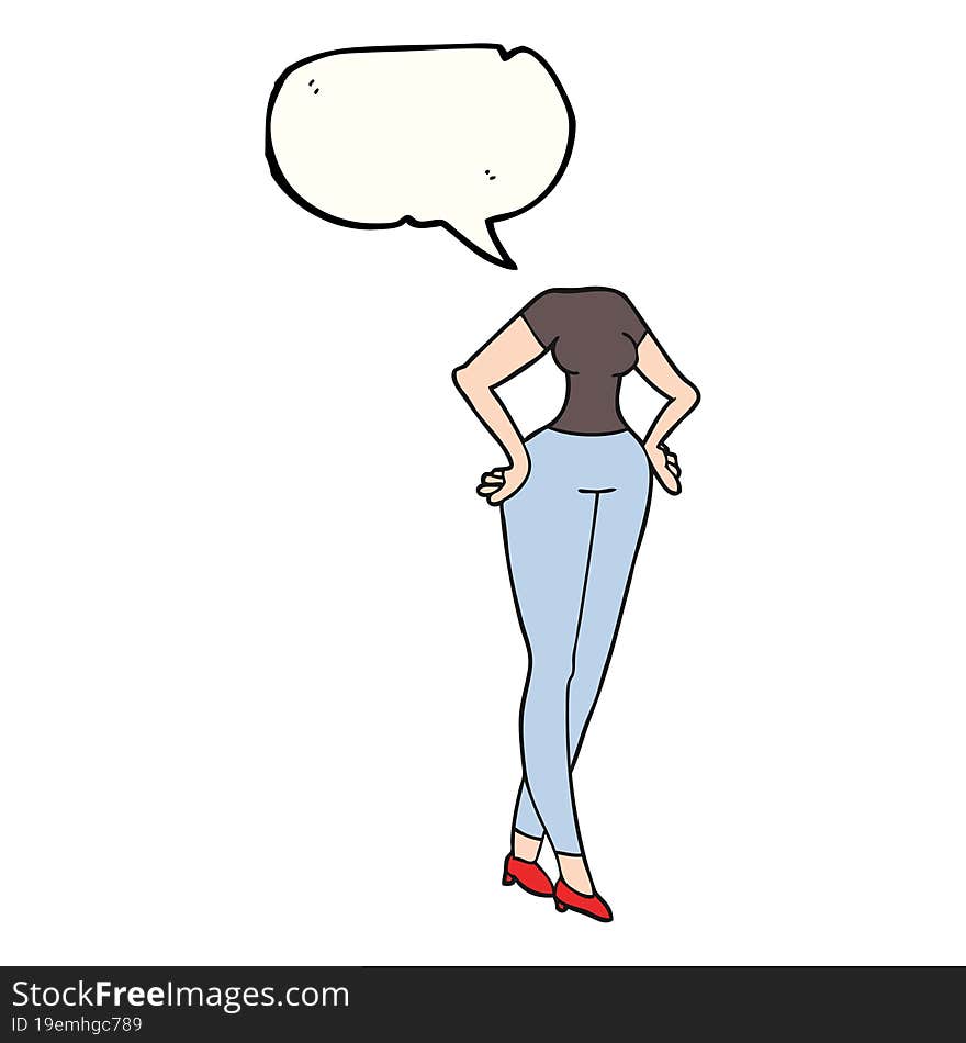 speech bubble cartoon headless body (add own photographs