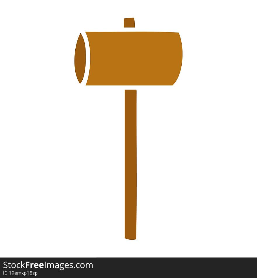 Cartoon Doodle Of A Mallet