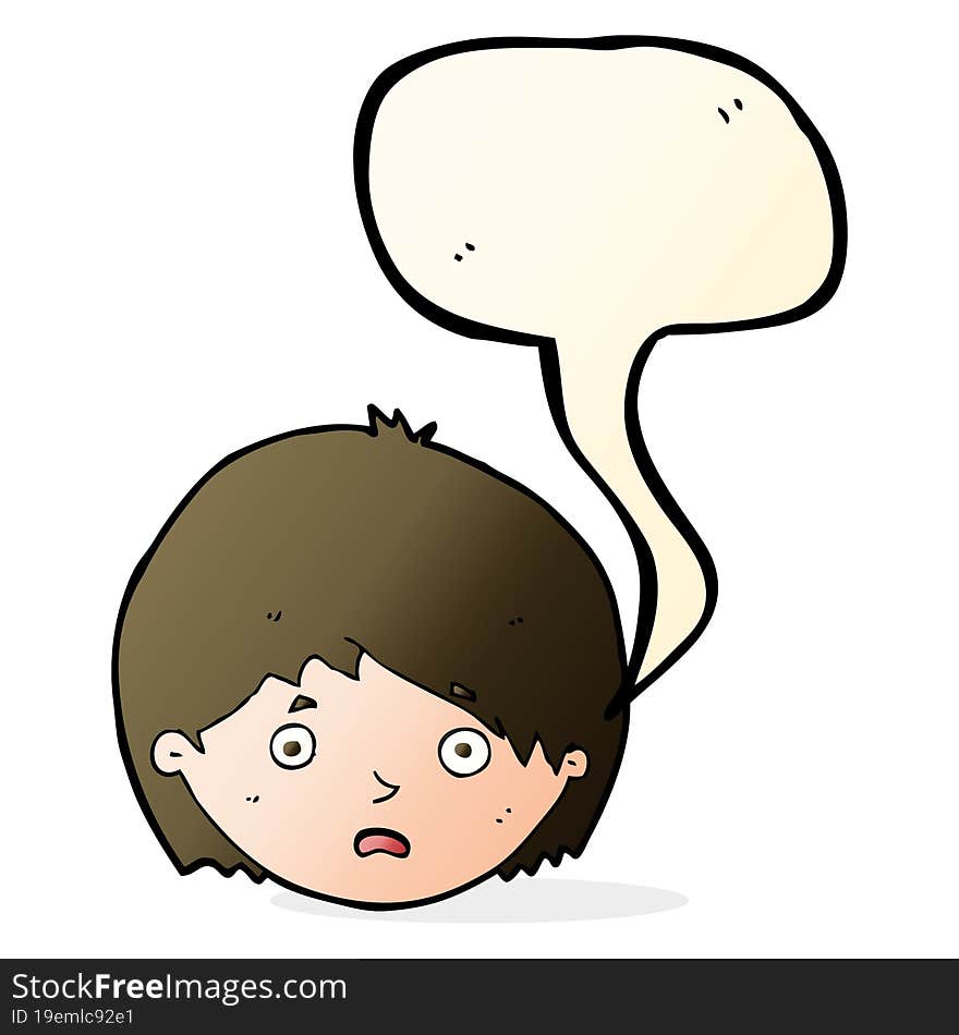 cartoon unhappy boy with speech bubble