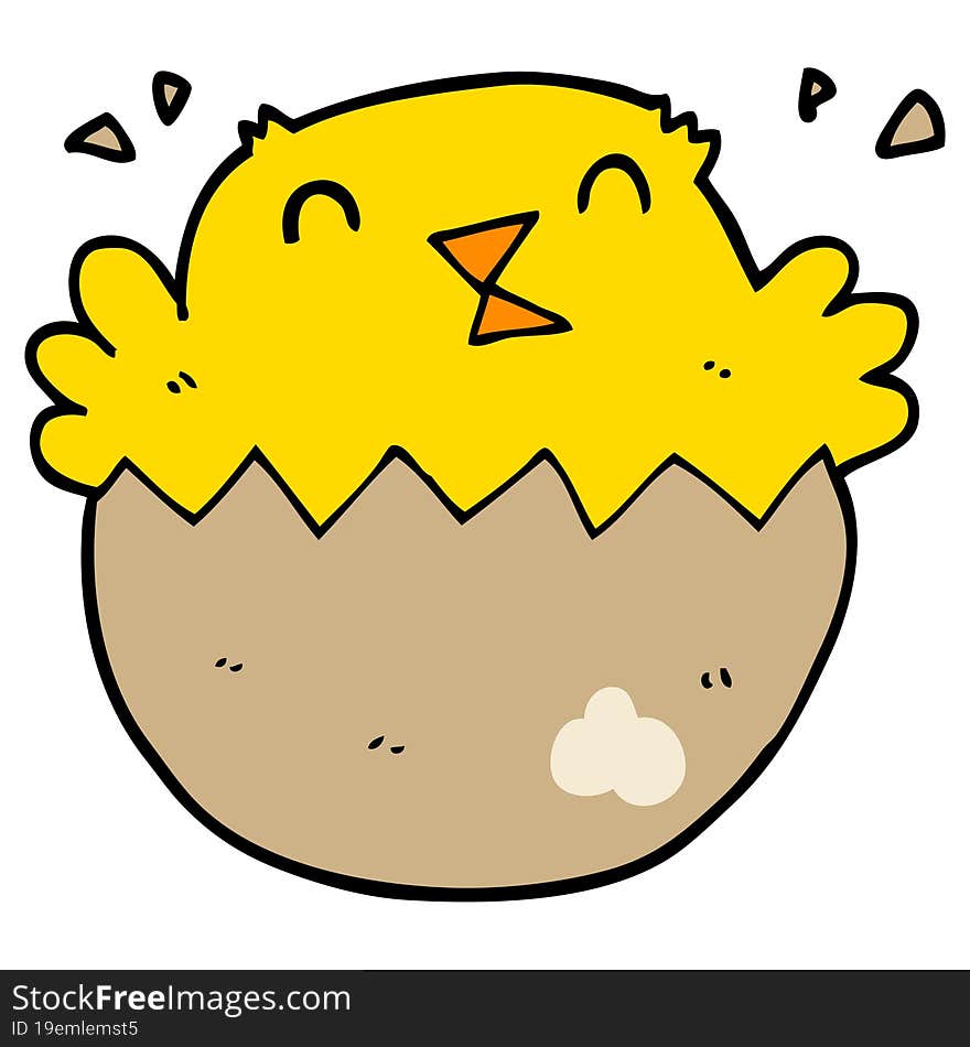 Cartoon Hatching Chick