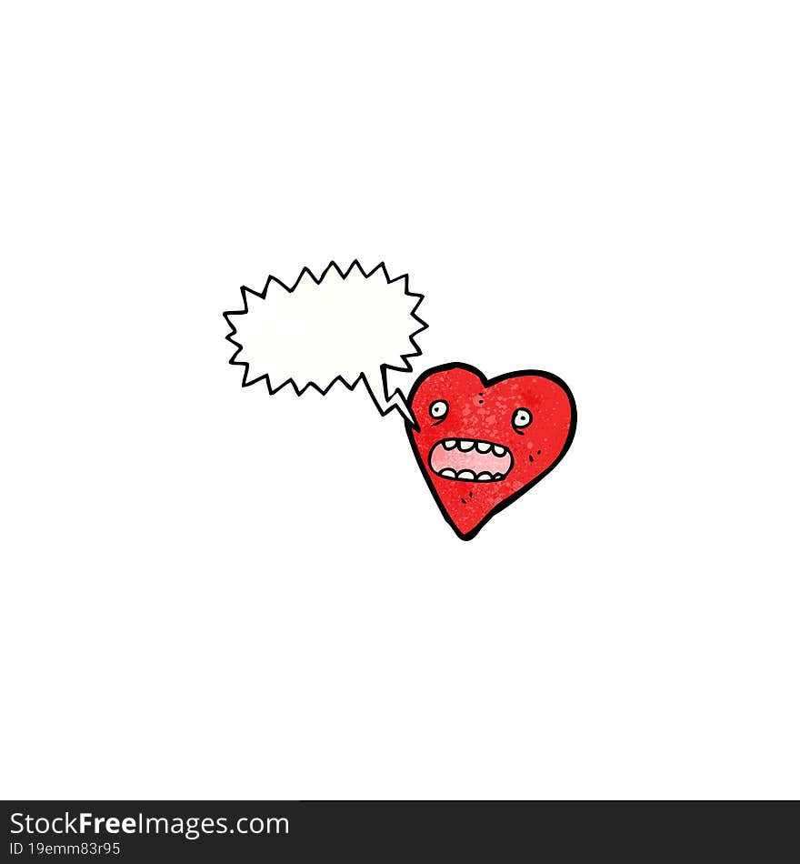 talking love heart cartoon