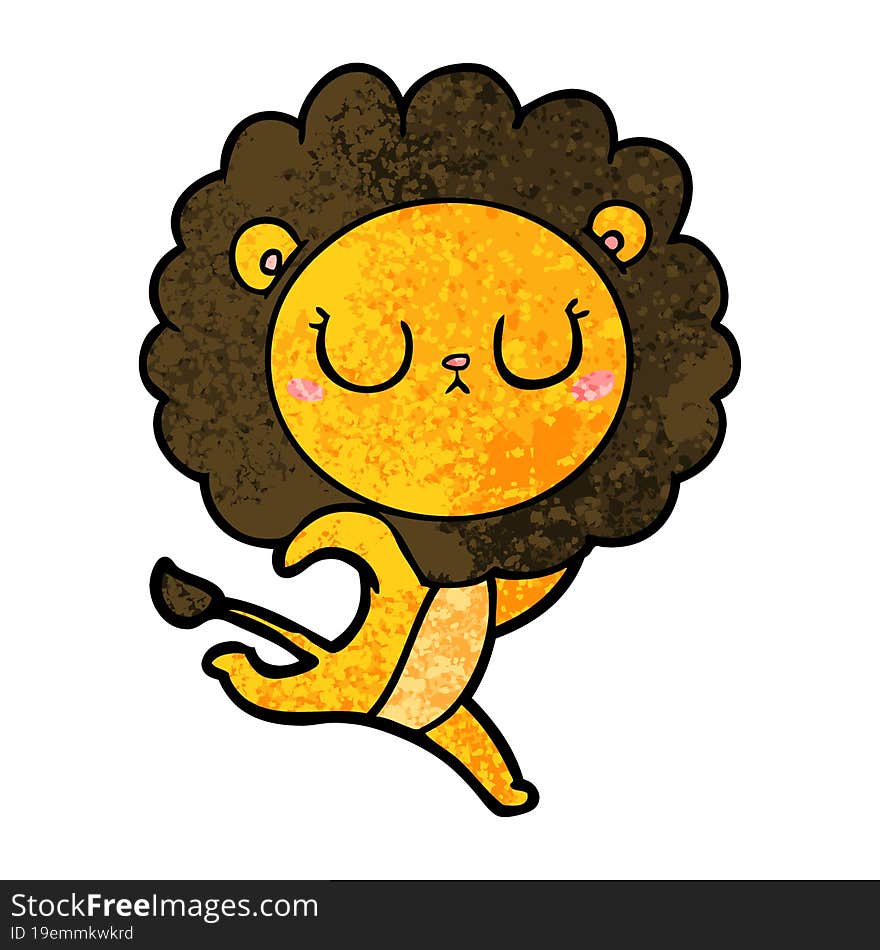 cartoon running lion. cartoon running lion