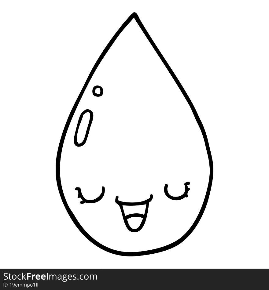 cartoon raindrop