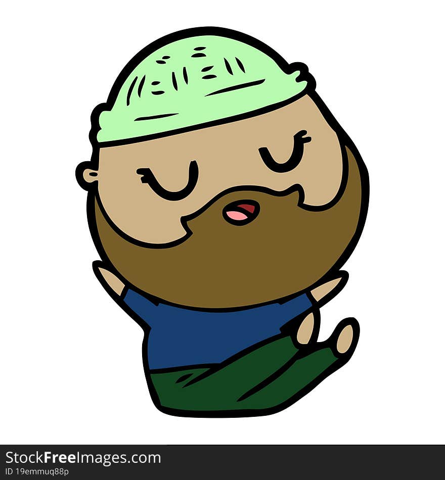 cartoon man with beard. cartoon man with beard