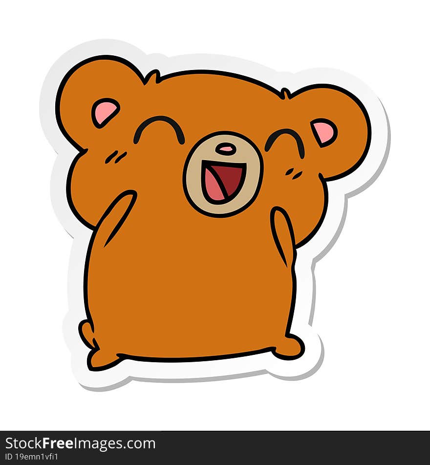 sticker cartoon kawaii cute teddy bear