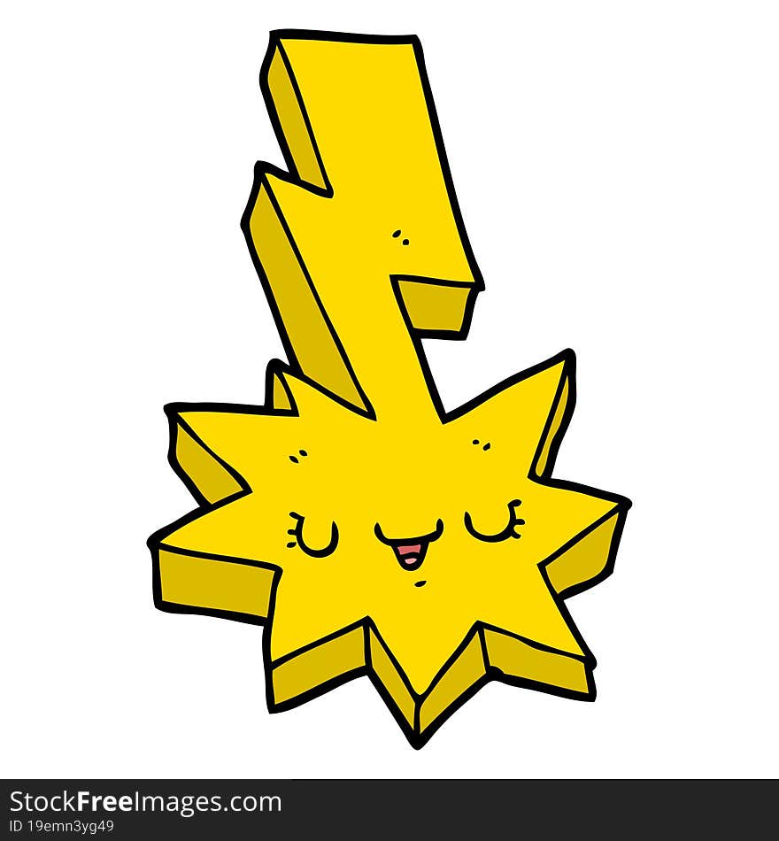 cartoon lightning strike