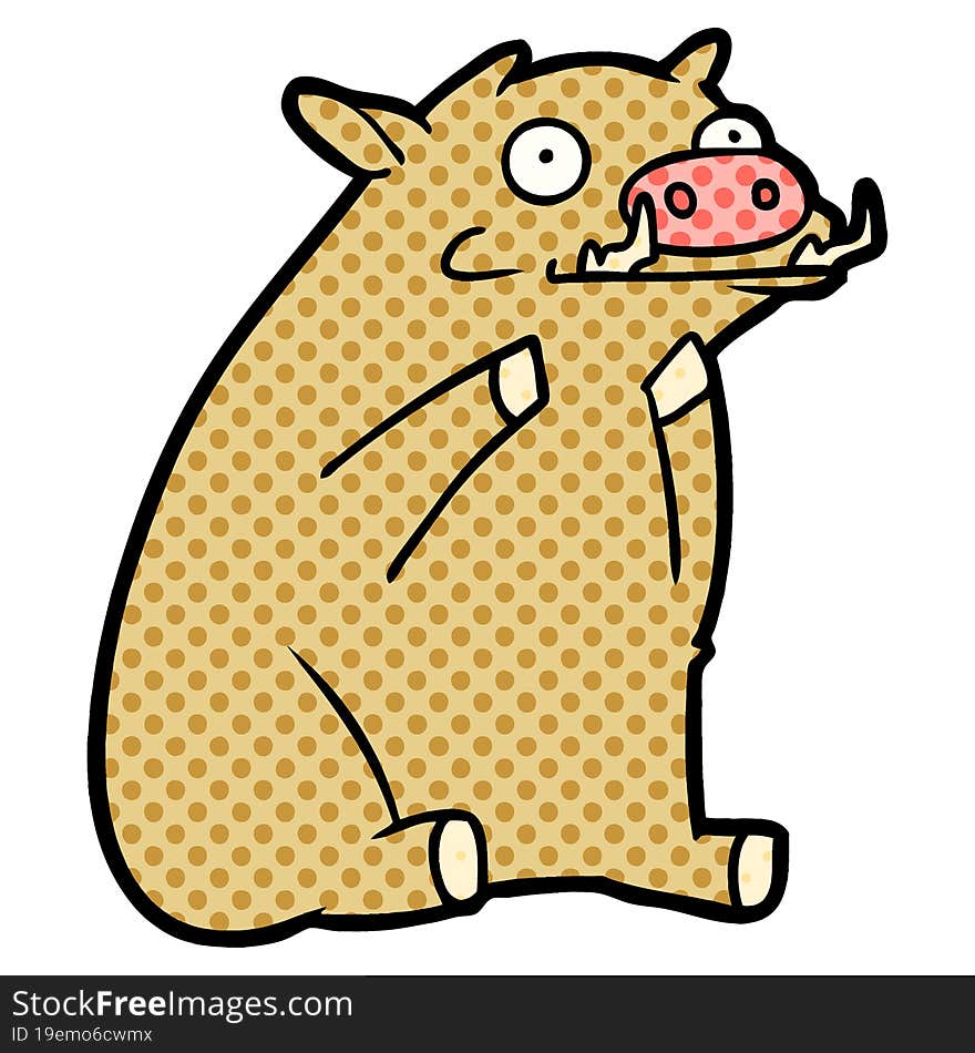 cartoon warthog. cartoon warthog