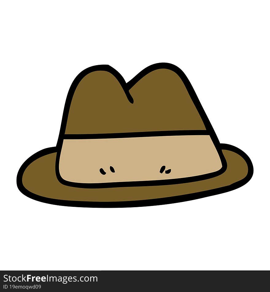 cartoon doodle old style hat