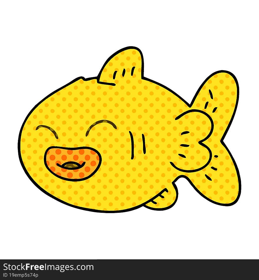 quirky comic book style cartoon fish