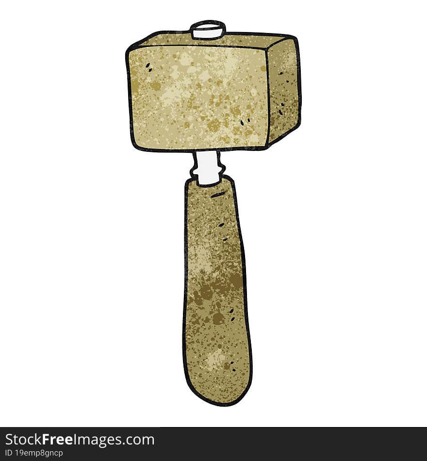 textured cartoon mallet