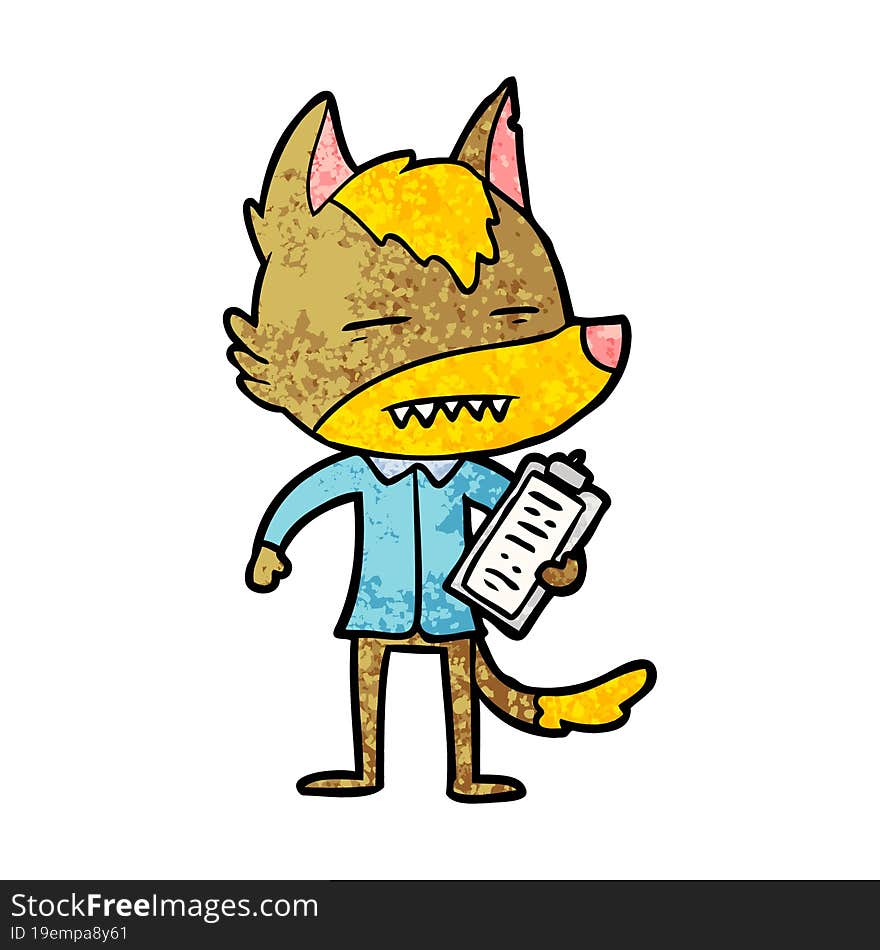 office worker fox cartoon character. office worker fox cartoon character