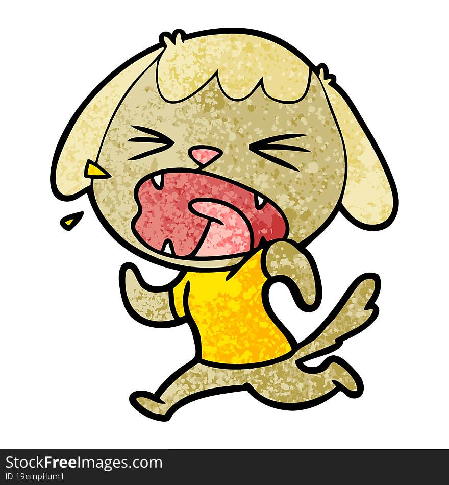 cute cartoon dog barking. cute cartoon dog barking