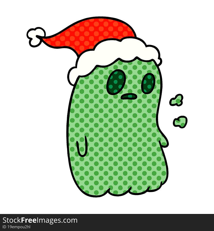 Christmas Cartoon Of Kawaii Ghost