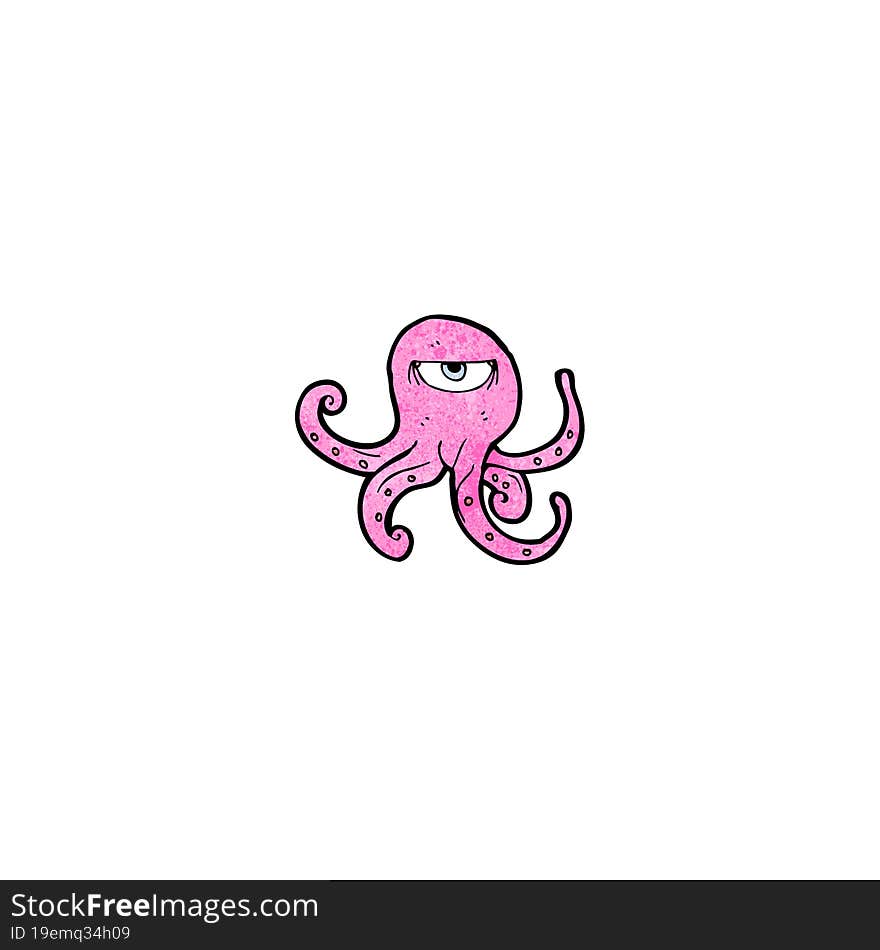 cartoon octopus alien