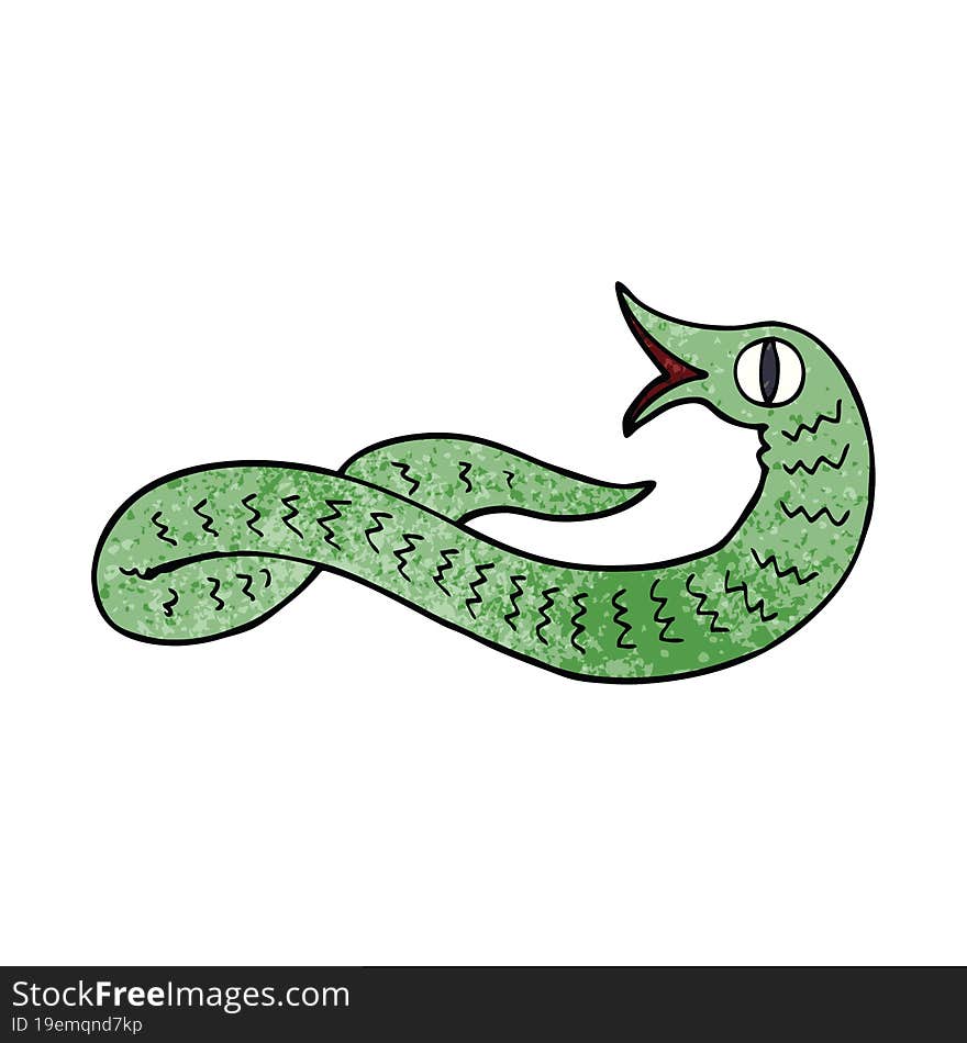 cartoon doodle medieval snake