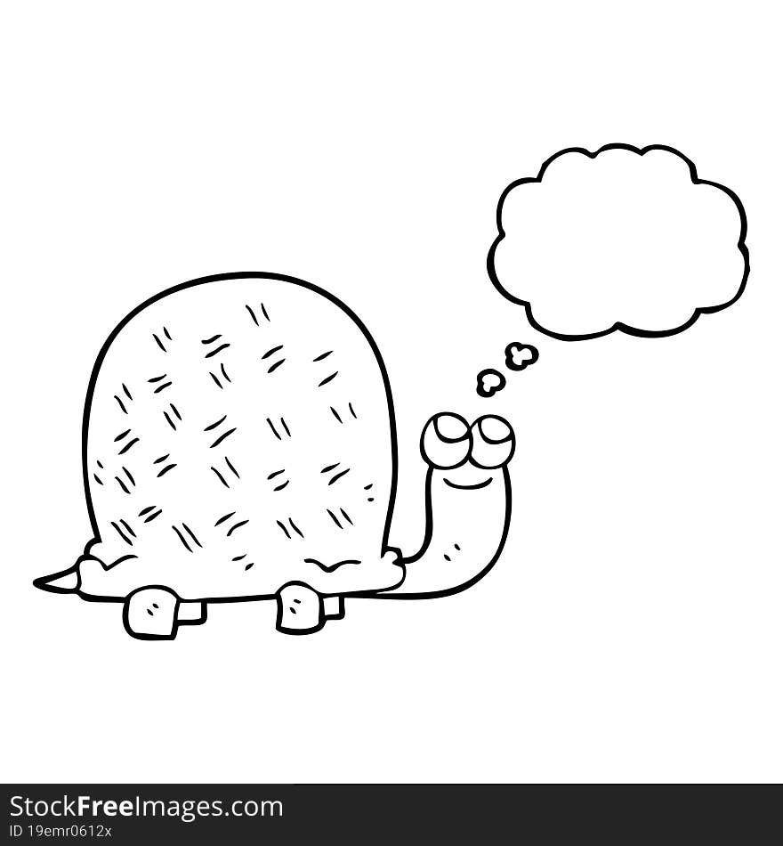 thought bubble cartoon tortoise