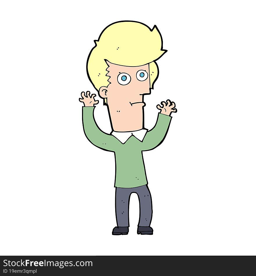 cartoon shocked man