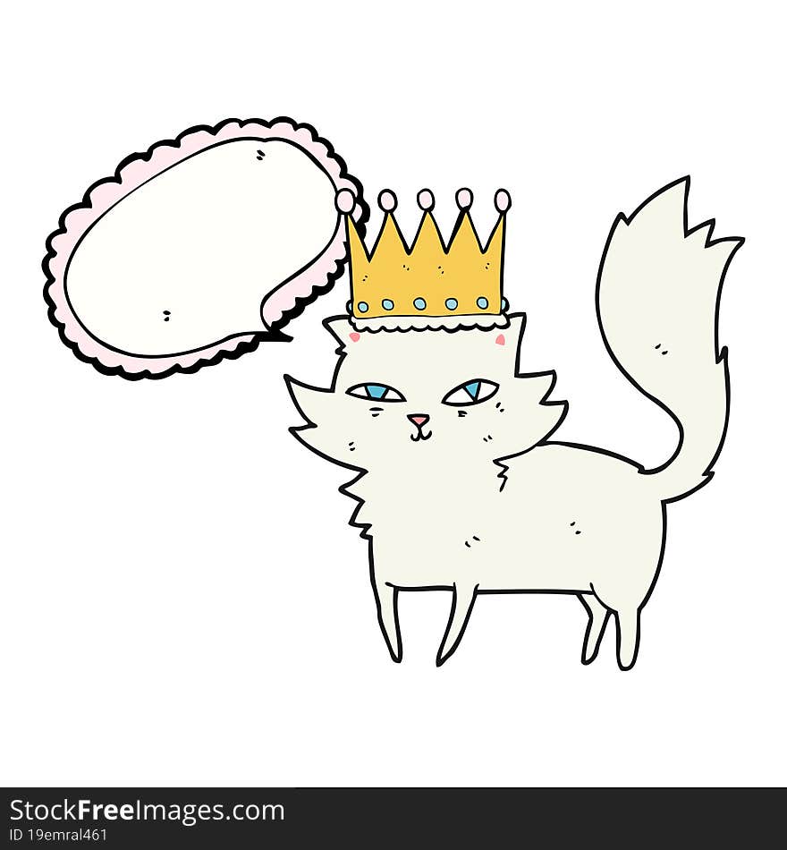 speech bubble cartoon posh cat