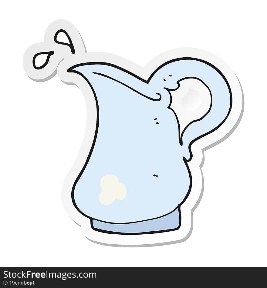 sticker of a cartoon milk jug