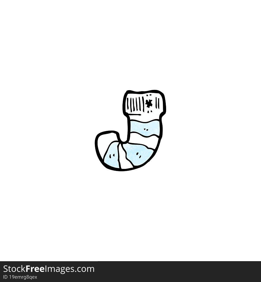 cartoon striped sock