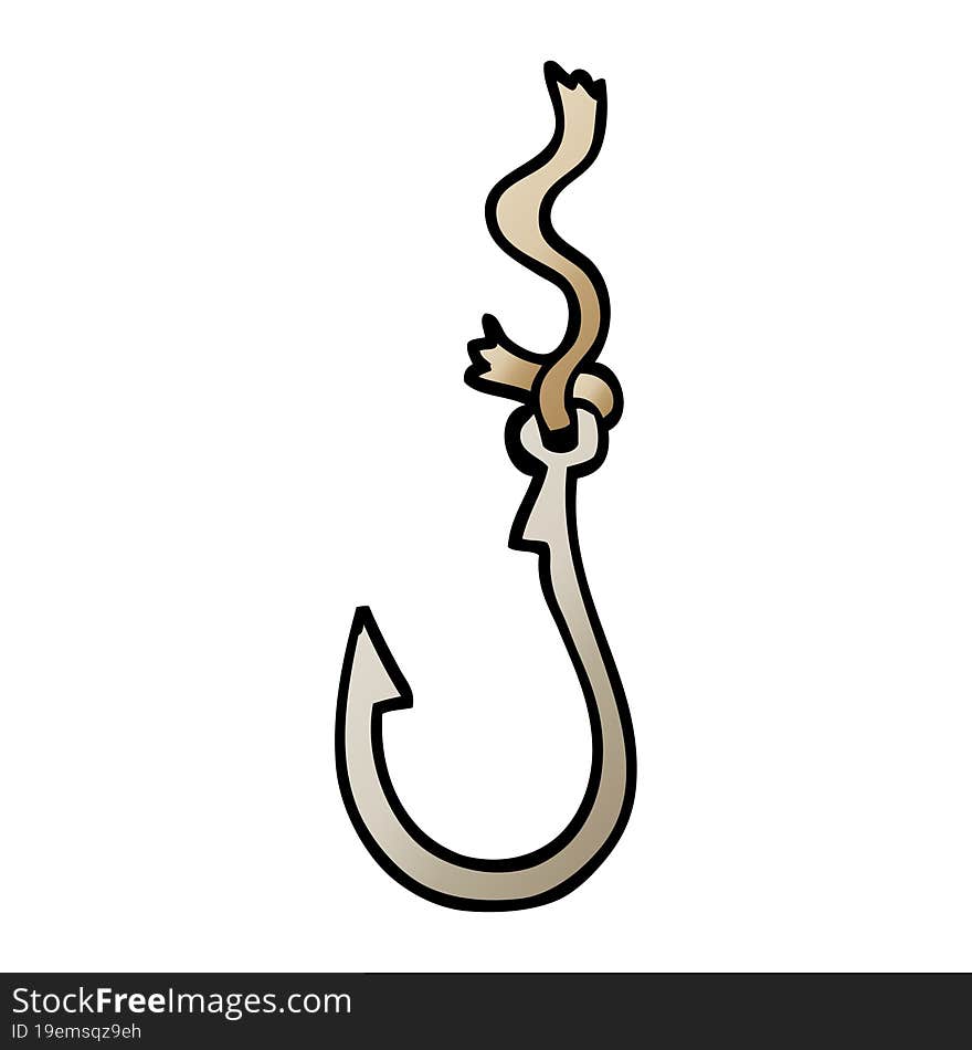 vector gradient illustration cartoon fish hook