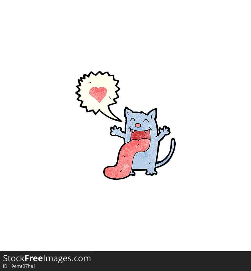 funny cartoon cat in love