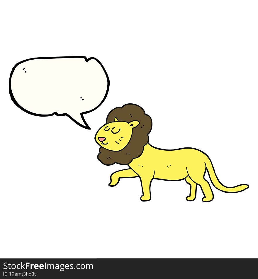 speech bubble cartoon lion