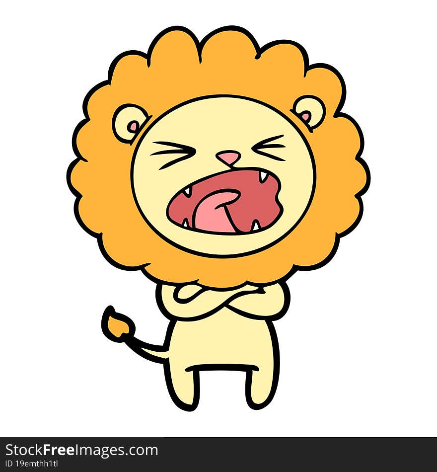 cartoon angry lion. cartoon angry lion