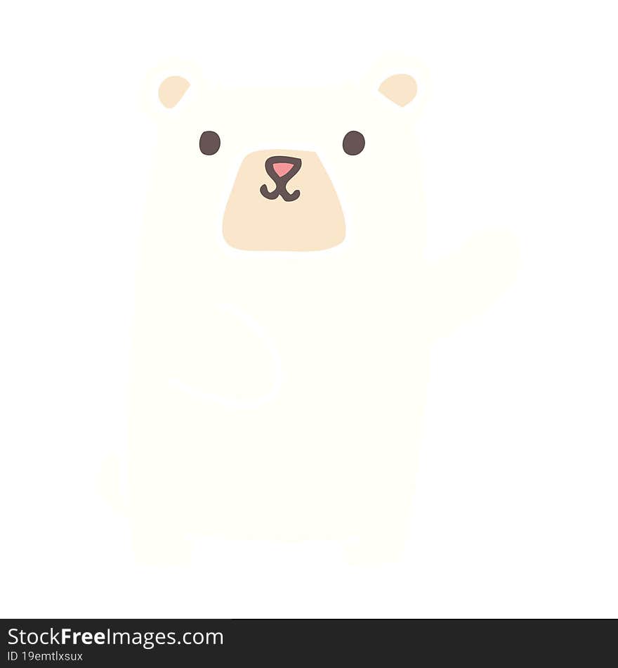 Quirky Hand Drawn Cartoon Polar Bear