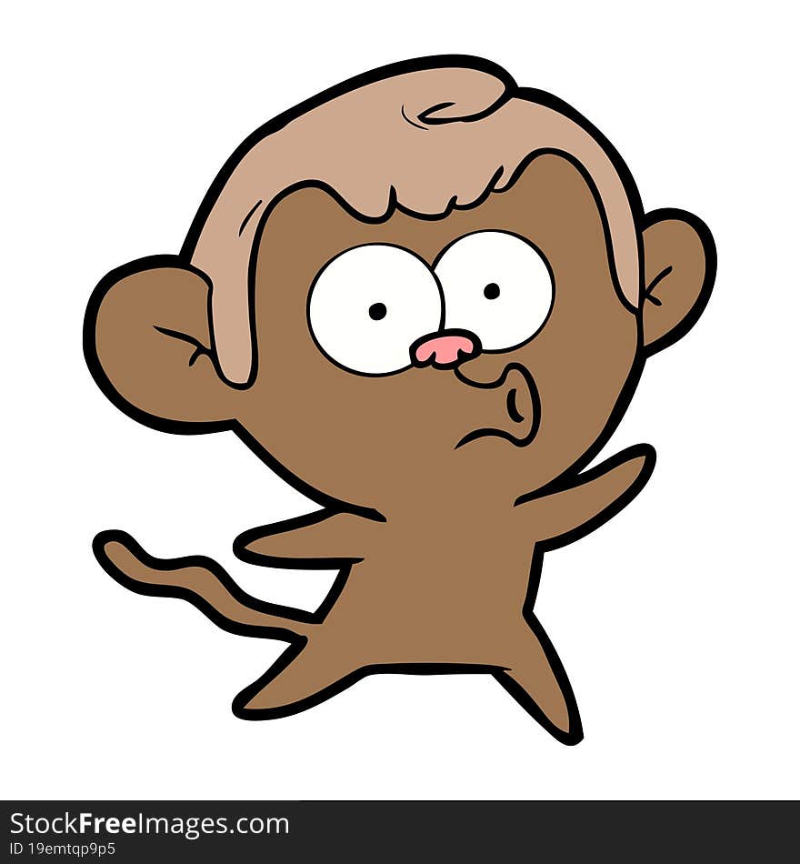 cartoon surprised monkey. cartoon surprised monkey