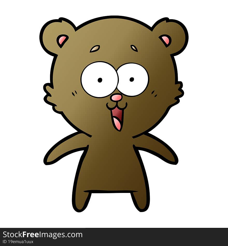 laughing teddy  bear cartoon. laughing teddy  bear cartoon