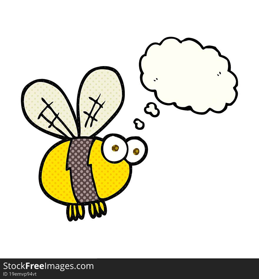 thought bubble cartoon bee