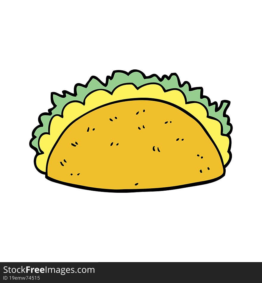 cartoon taco