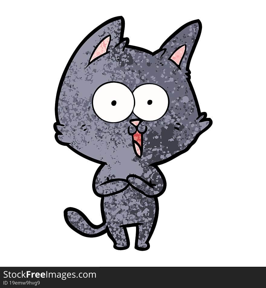 funny cartoon cat. funny cartoon cat