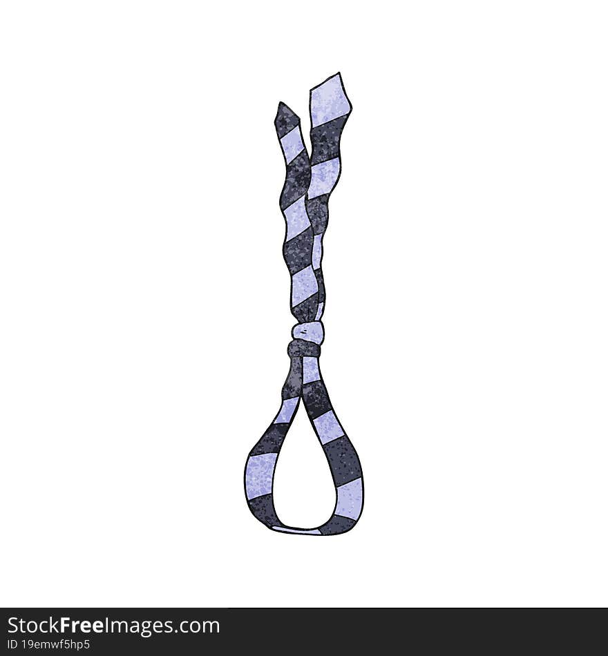 freehand textured cartoon business tie like noose