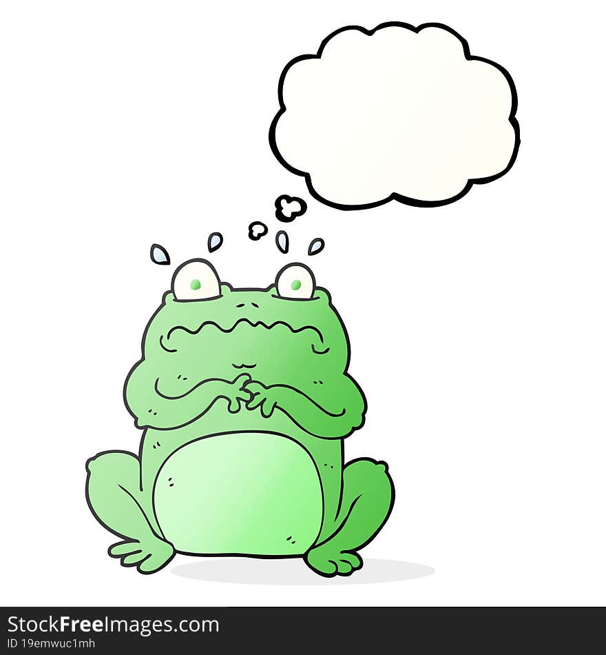 Thought Bubble Cartoon Funny Frog