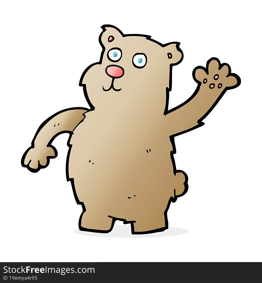 Cartoon Waving Bear