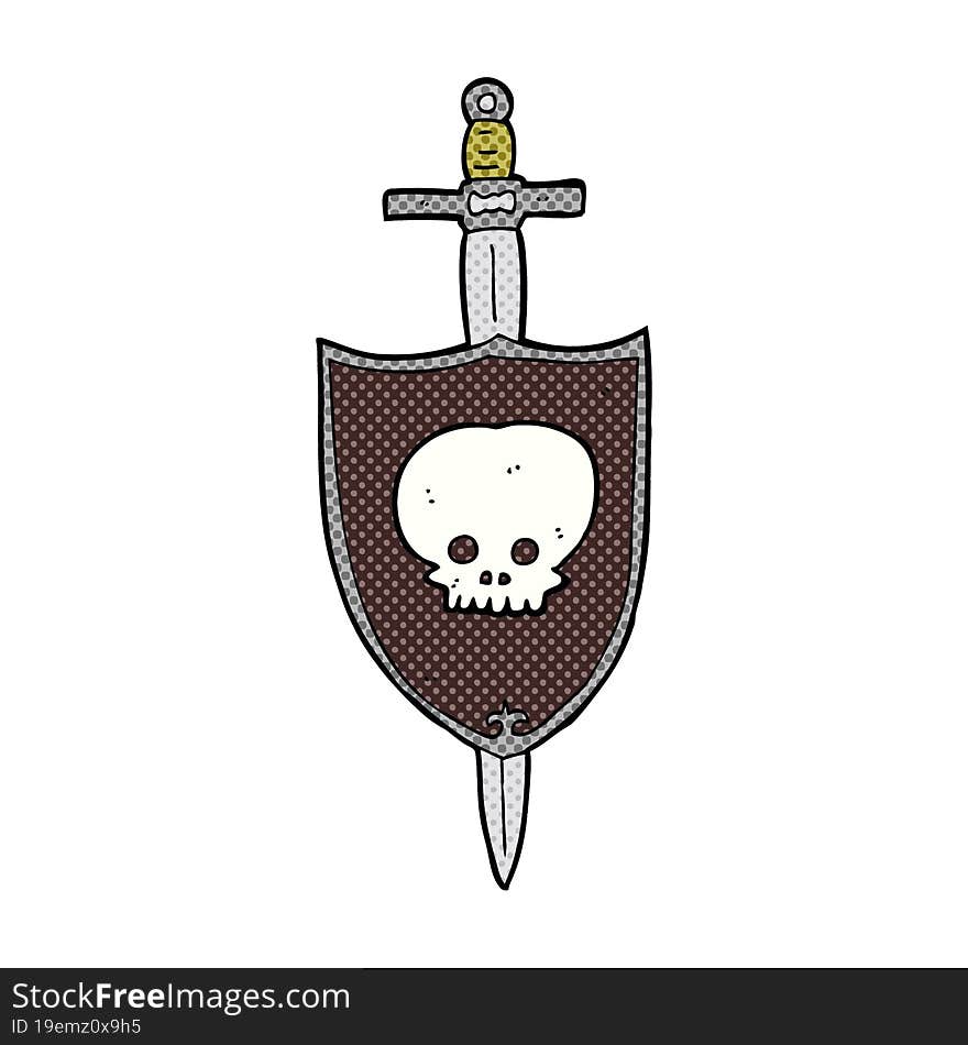 Cartoon Sword And Shield