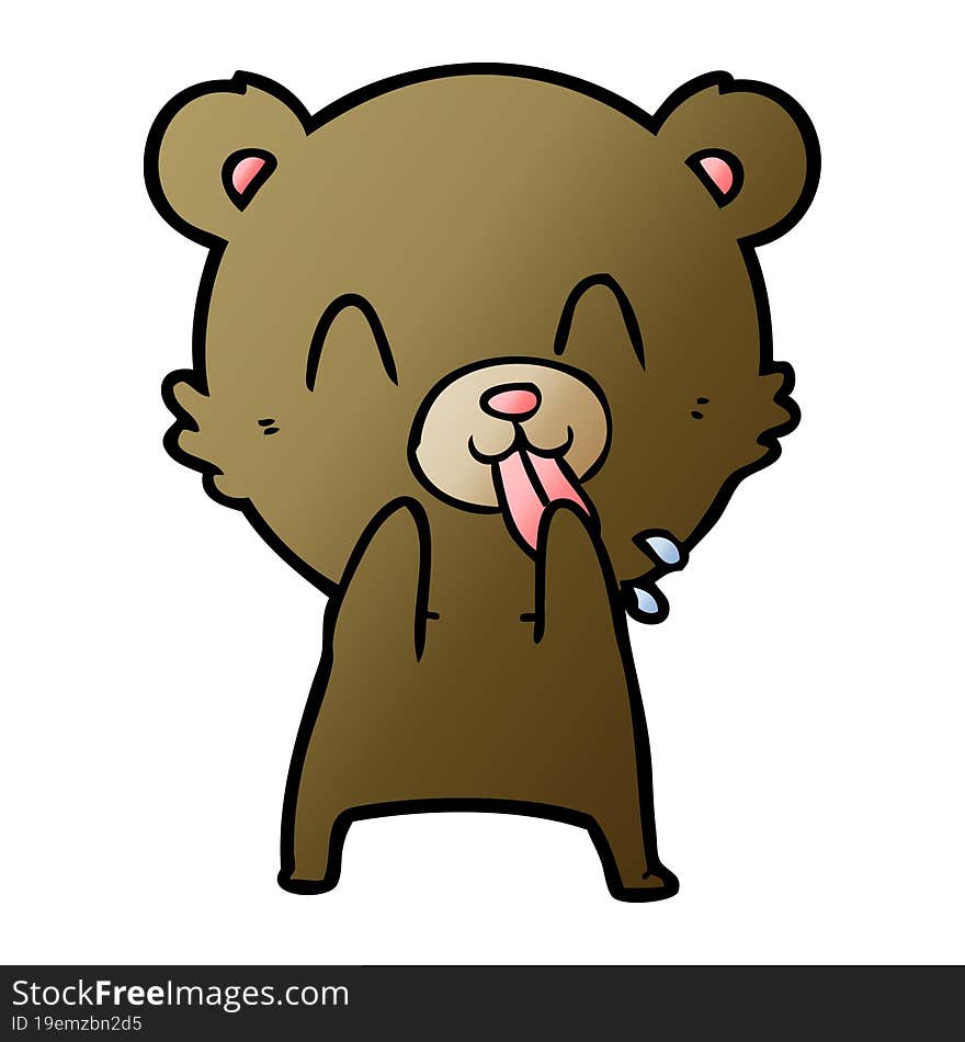 rude cartoon bear. rude cartoon bear