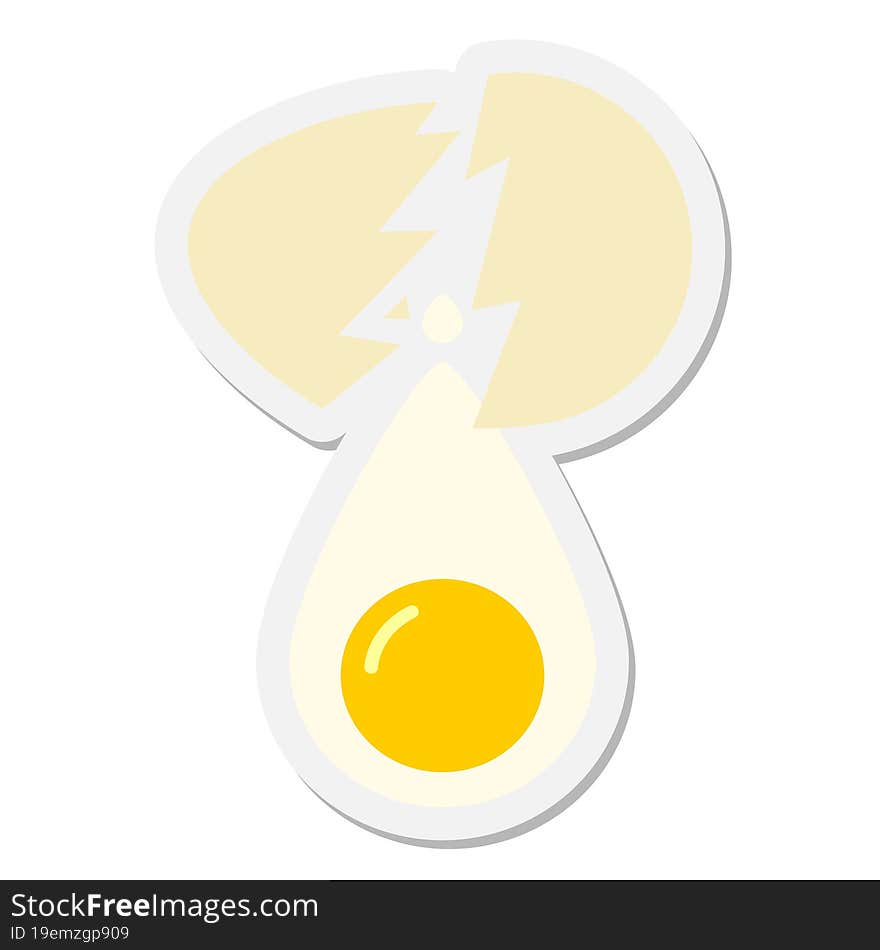 cracked egg sticker