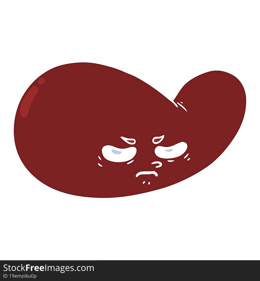 flat color style cartoon gall bladder