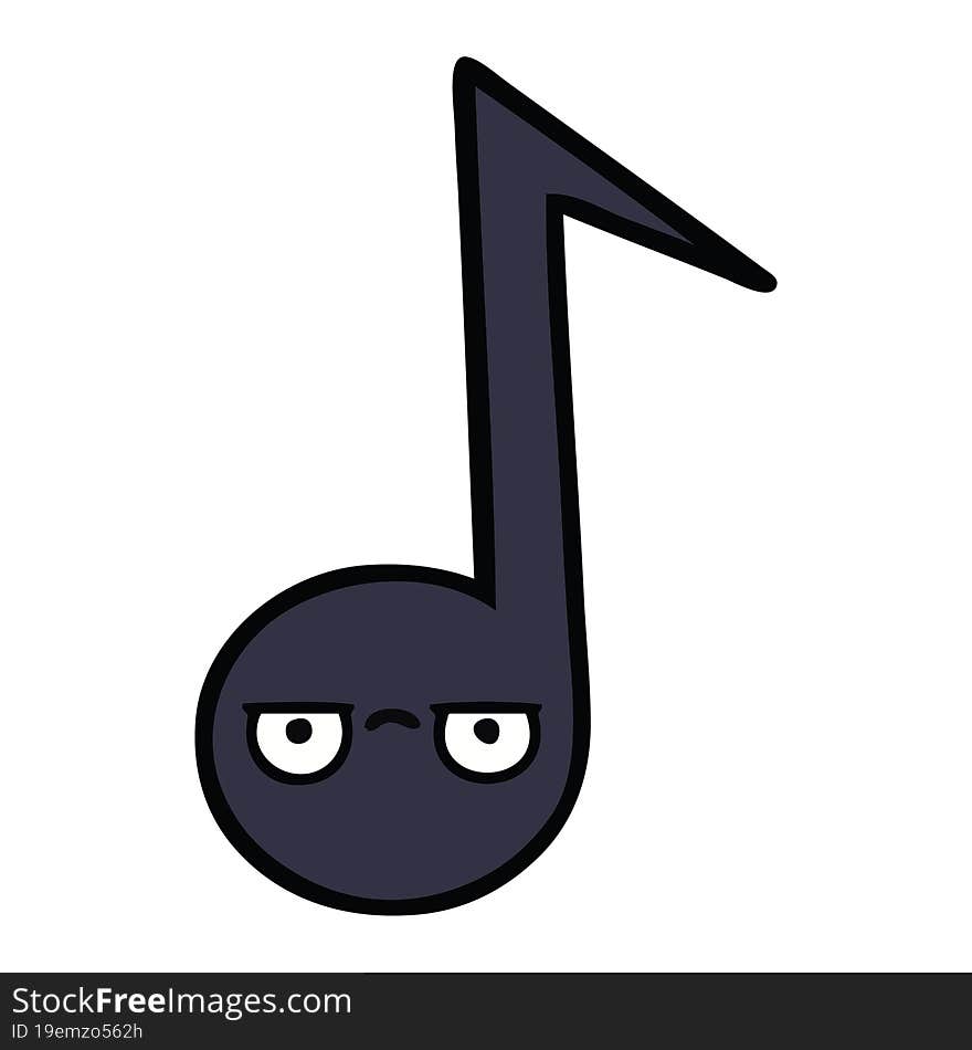 cute cartoon musical note