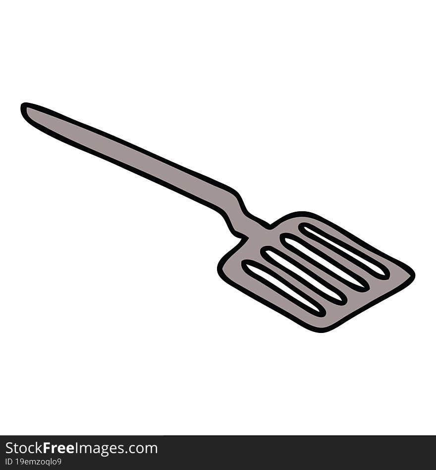 quirky hand drawn cartoon spatula