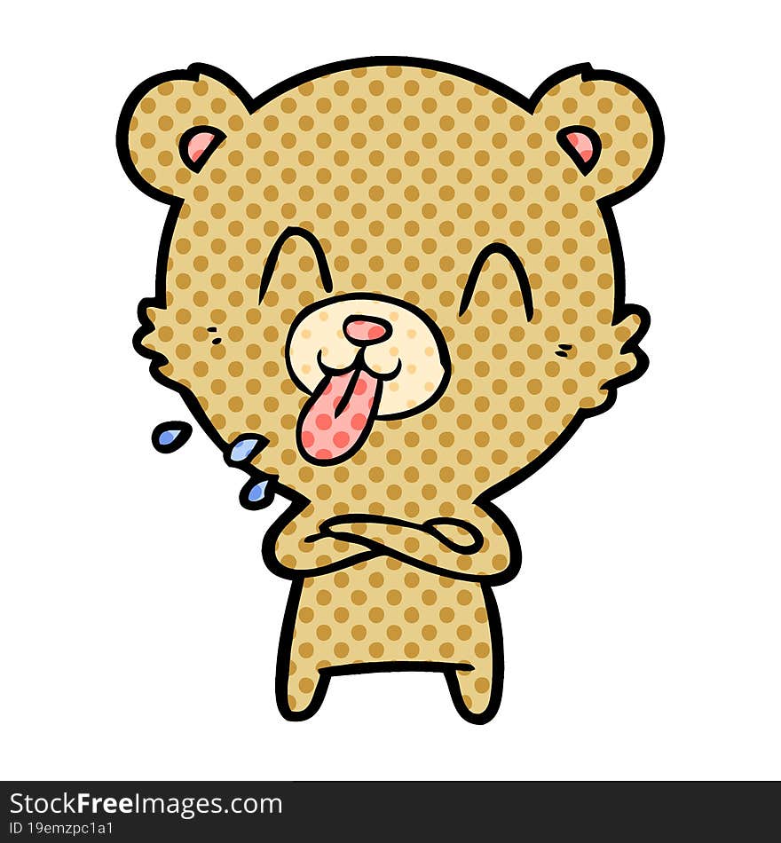 rude cartoon bear. rude cartoon bear